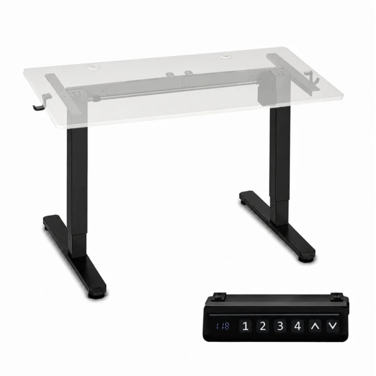 Elektrický rám stola s nastavením výšky 72–118 cm, doska do 160 cm, čierny, ModernHome